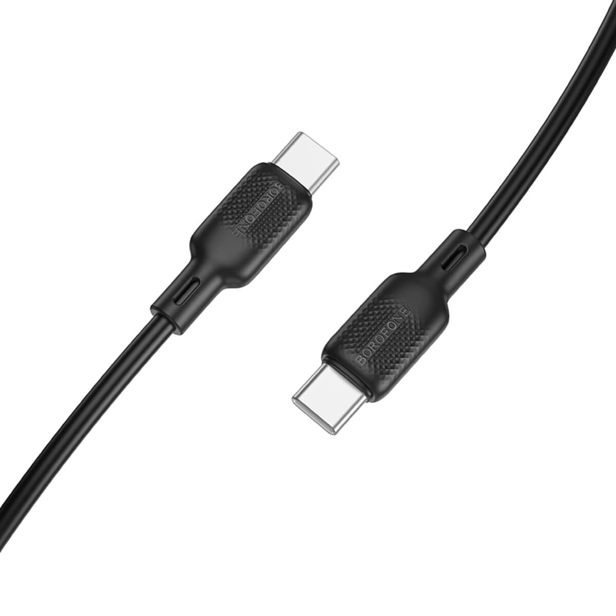 Кабель BOROFONE BX113 Lenny 60W silicone charging data cable Type-C to Type-C 2m 3A Black