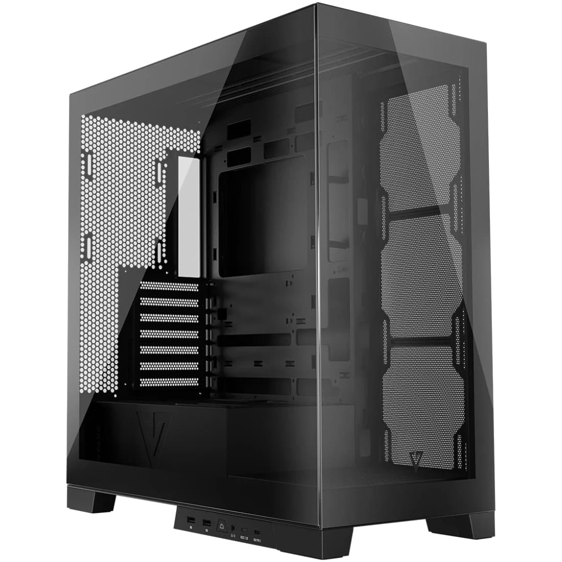 Корпус для комп'ютера Modecom VOLCANO SPACE APEX w/o fans MIDI USB 3.0x2+TYPE-C без БЖ ATX Black (AT-SPACE-PG-NF-10-000000)