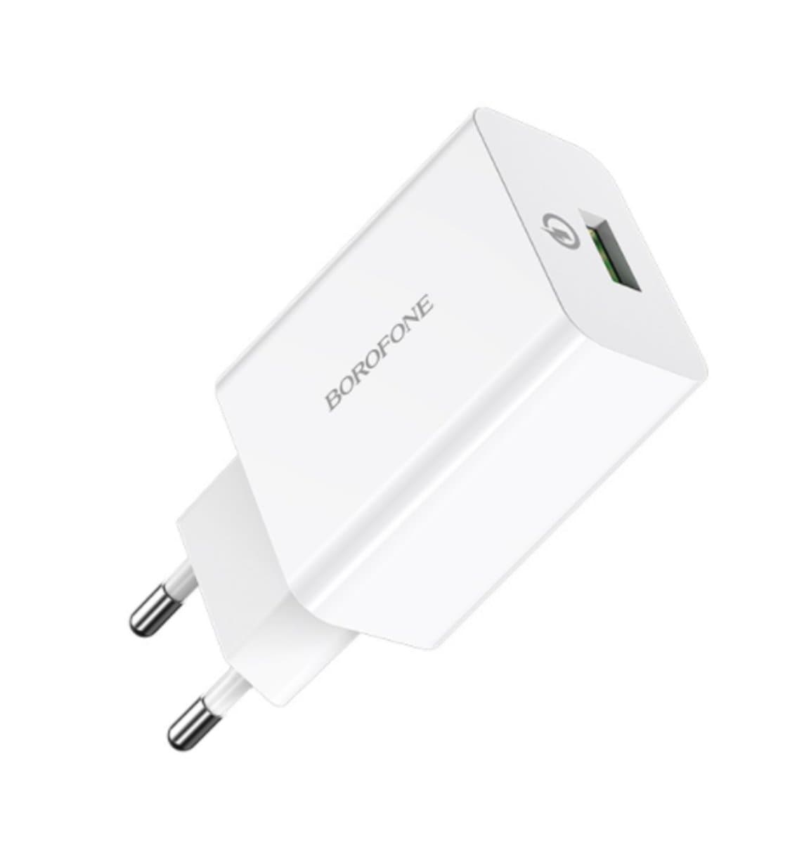 Зарядное устройство BOROFONE BA21A Long journey single port QC3.0 1xUSB 2.1A charger White (BA21AW)