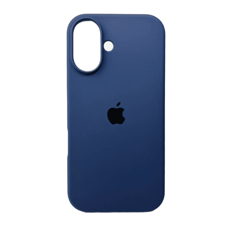 Защитный чехол-накладка Silicone Full Case AA Open Cam для Apple iPhone 16 Dark Blue (FullOpeAAi16-7)