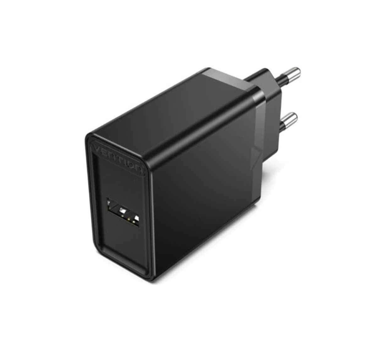 Зарядний пристрій Vention 1-port USB Wall Charger 12W EU-Plug 2.4 Black (FAAB0-EU)