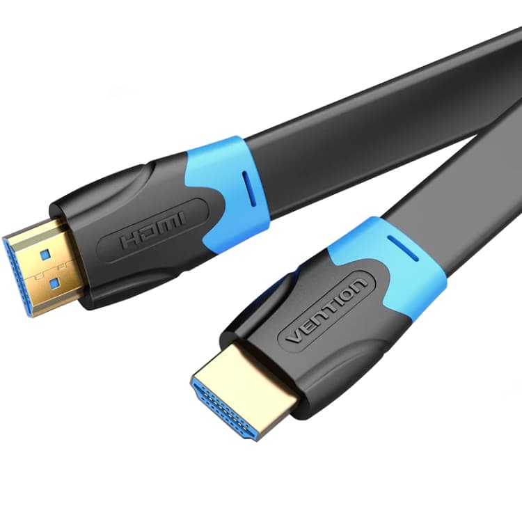 Кабель Vention HDMI M to HDMI M 1м V2.0 4K 60Гц PVC Flat Design Black (AAKBF)