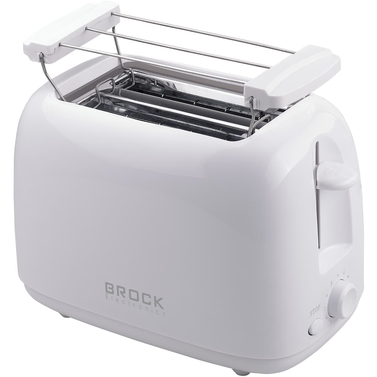 Тостер BROCK BT 1008 WH 750Вт 2 відділення механічне керування розморожування White (BT 1008 WH)