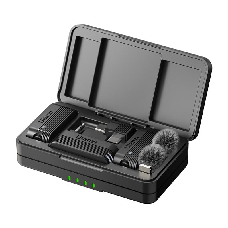 Комплект бездротових петличних мікрофонів Ulanzi Vijim A100 Type-C 800mAh BT5.3 Black (A014A)