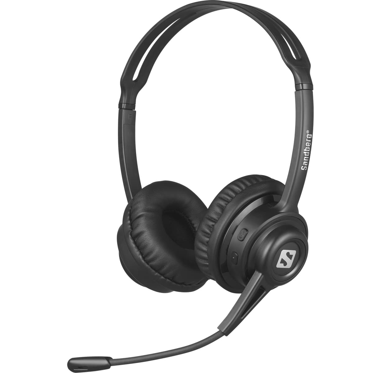 Бездротові навушники з мікрофоном гарнітура Sandberg Wireless Headset ANC+ENC Bluetooth Black (126-44)