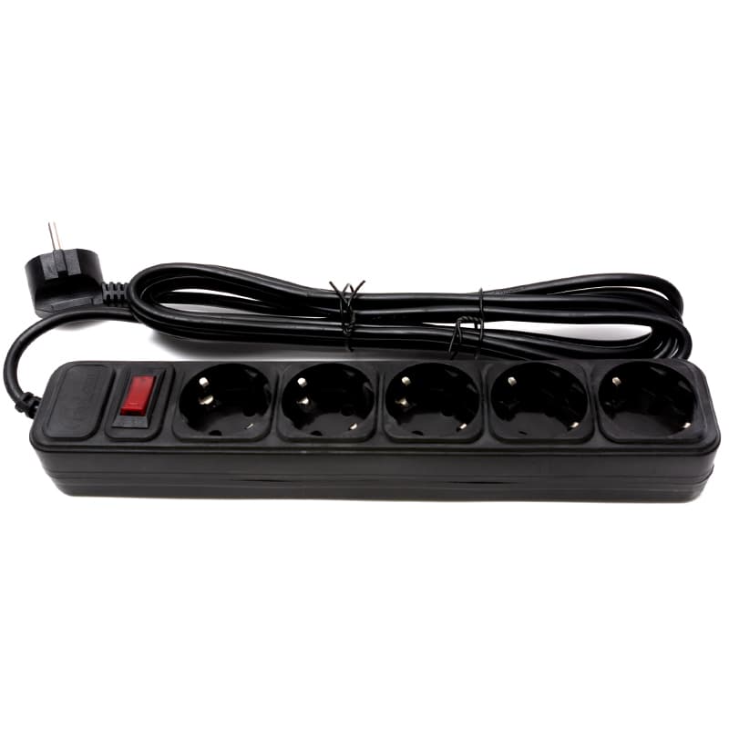 Мережевий фільтр подовжувач Power filtr ProLogix 3м 5 розеток 0.75 Black (PRS-075P5-30B)