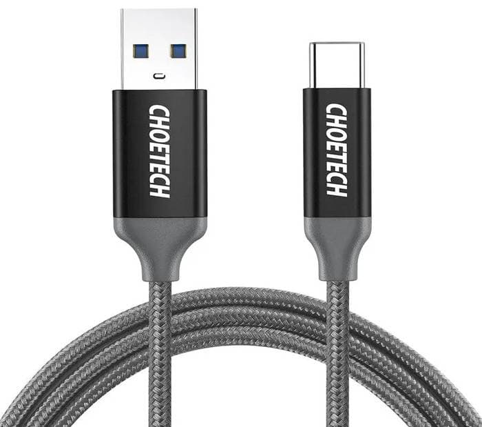 Кабель Choetech AC0007 USB3.0 AM - Type-C M 1м 2.4A обплетення Black