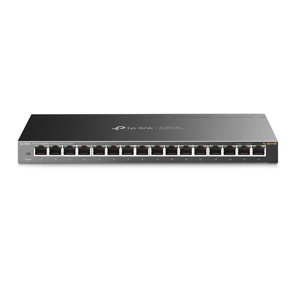 Комутатор TP-Link TL-SG116E 16 портовий 10/100/1000Base Метал Black (TL-SG116E)