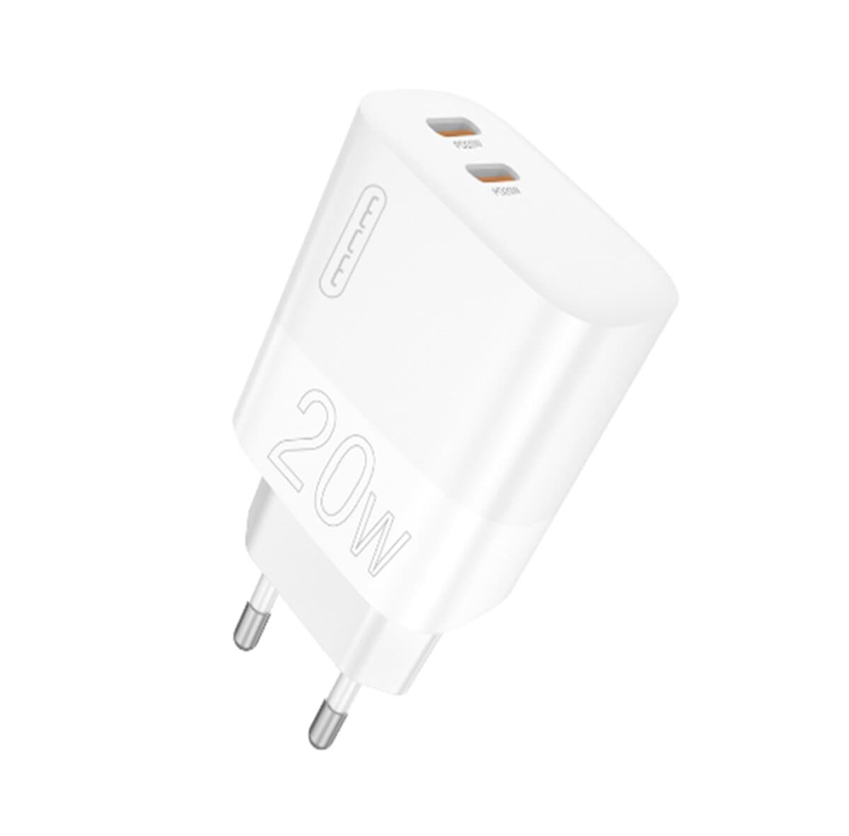 Зарядний пристрій WUW C193 PD20W+PD20W Charger Type-C + Type-C 3A White