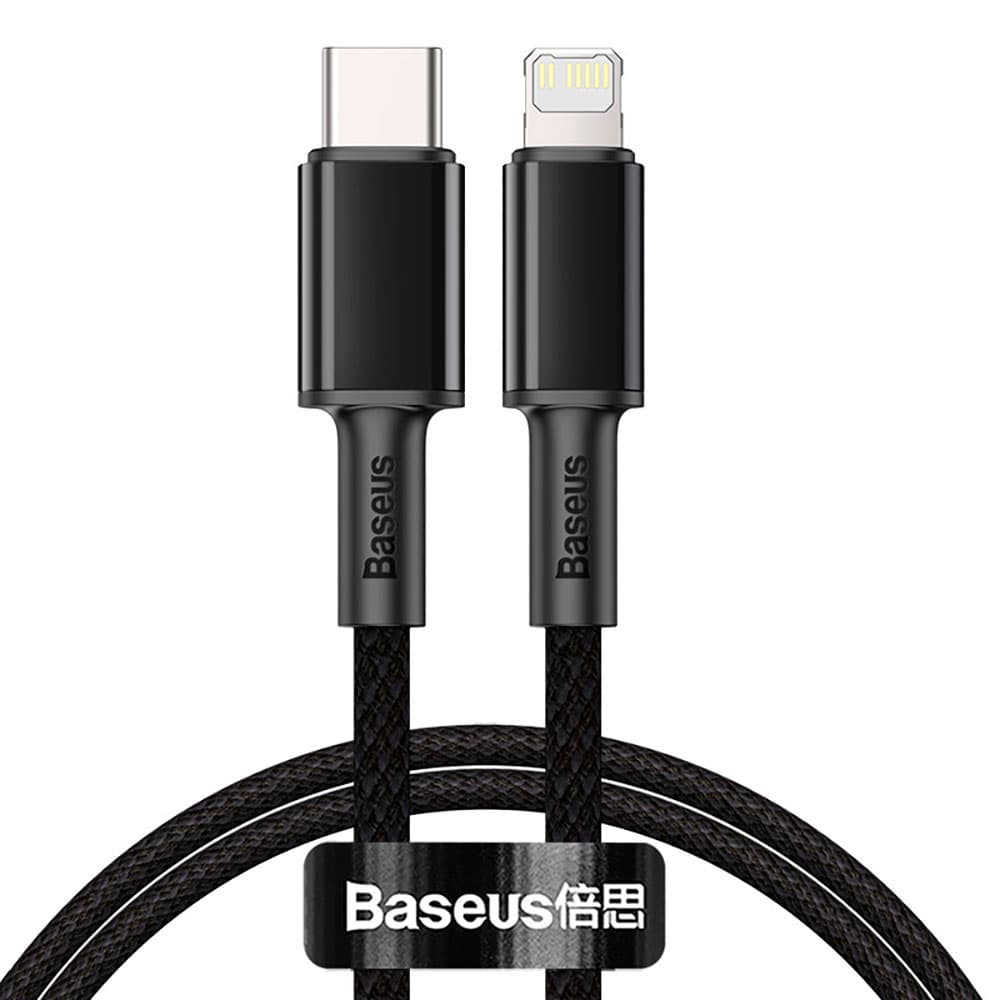 Кабель Baseus High Density Braided Fast Charging Data Cable Type-C to Lightning PD 20W 1m Black (CATLGD-01)