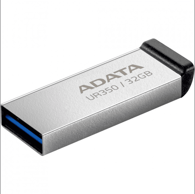 Флеш пам'ять флешка A-DATA UR 350 32Gb USB 3.2 Silver-Black (UR350-32G-RSR/BK)