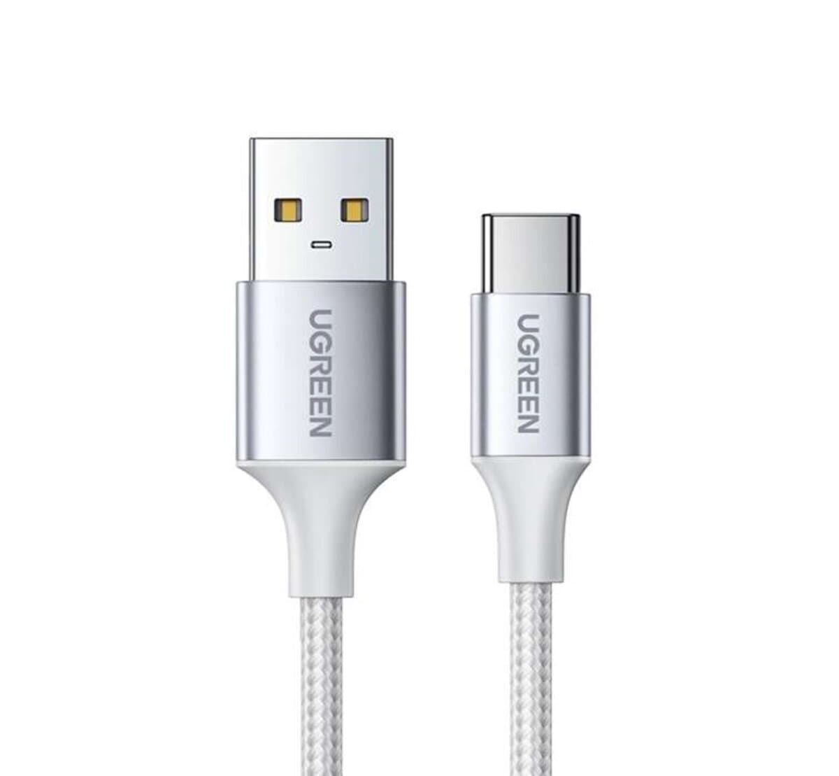 Кабель UGREEN US288 USB 2.0 to Type-C Cable Nickel Plating Aluminum Braid 1m White (UGR-60131)