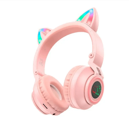 Бездротові навушники BOROFONE BO18 Cat ear BT5.0 400mAh Pink (BO18P)