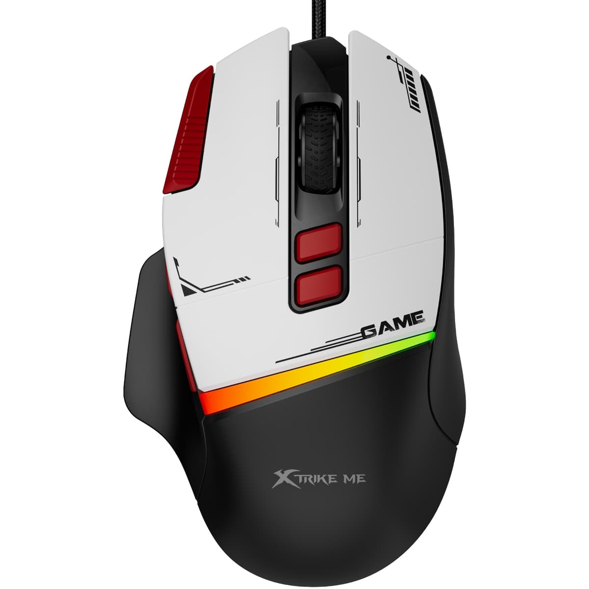 Дротова ігрова мишка XTRIKE ME GM-325 7200dpi RGB USB 1.5м Black (GM-325BK)