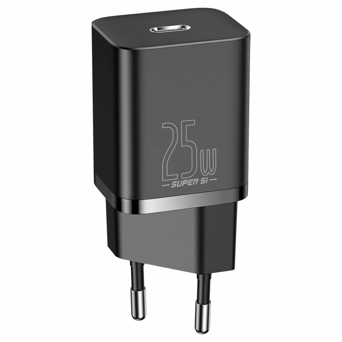Зарядное устройство Baseus Super Si Quick Charger 1xType-C 25W 3A EU Black (CCSP020101)