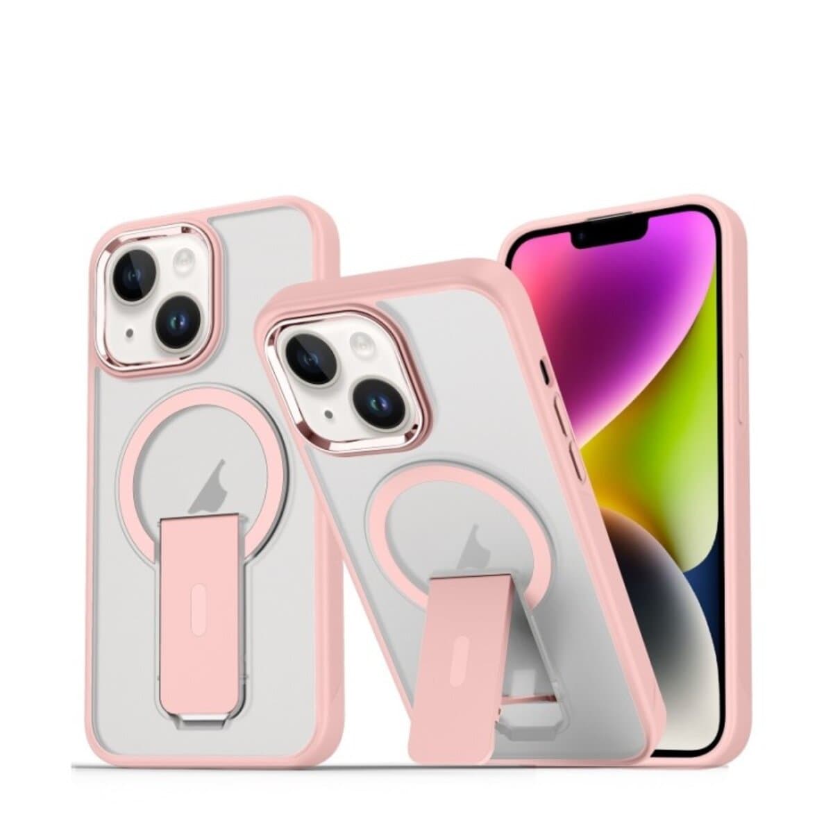 Защитный чехол-накладка Cosmic Magnetic Stand для Apple iPhone 14 Pink (MagStand14Pink)