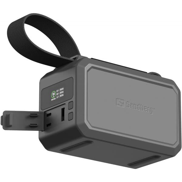 Powerbank павербанк УМБ Sandberg Survivor 40000mAh 100W 2xType-C USB-A LED фонарь сквозное питание Black (421-14)
