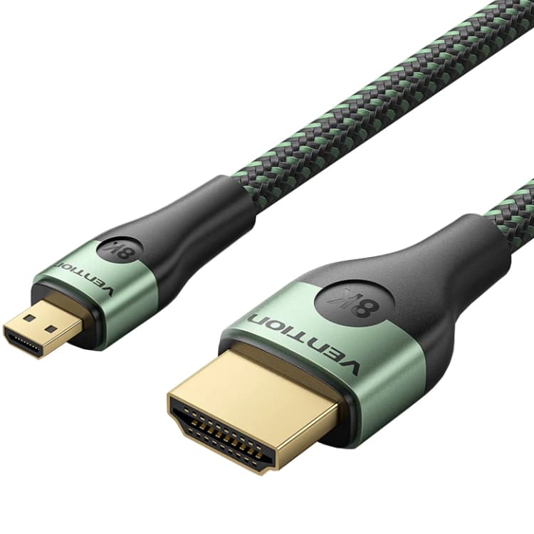 Кабель Vention HDMI M to Micro HDMI M 2.1m V2.0 8K 60Гц Aluminum Alloy Type Green (AGKGH)