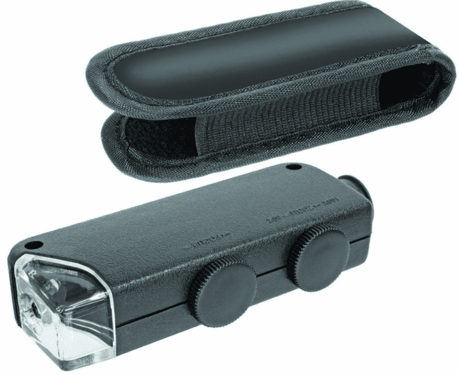 Карманный микроскоп с подсветкой 60-100X лупа 3xAG10 Black (424554)