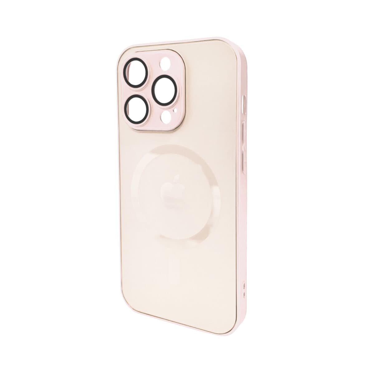 Захисний чохол-накладка AG Glass Matt Frame Color MagSafe Logo для Apple iPhone 14 Pro Max Chanel Pink (AGMattFrameMGiP14PMPink)
