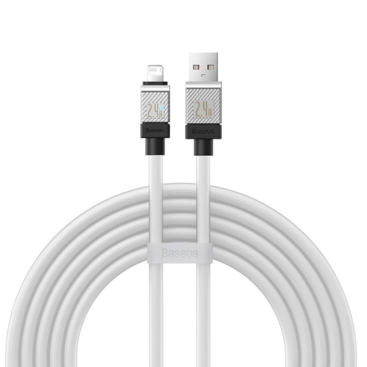Кабель Baseus CoolPlay Series Fast Charging Cable USB to Lightning 2.4A 1m White (CAKW000402)