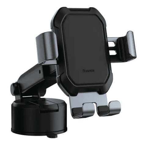 Тримач для телефону автоутримувач Baseus Tank gravity car mount holder with suction base Tarnish Black (SUYL-TK01)