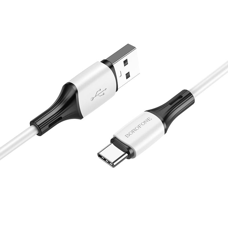 Кабель BOROFONE BX79 USB to Type-C 3A 1m silicone connectors White
