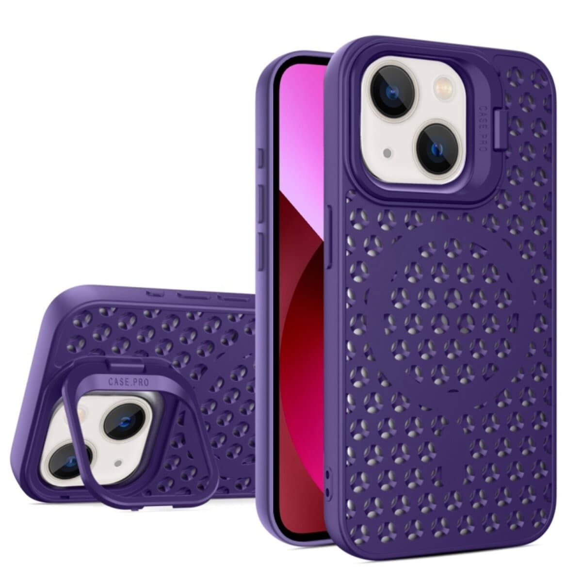 Защитный чехол-накладка Cosmic Grater Stand для Apple iPhone 13 Purple (GRASTiP13Purple)