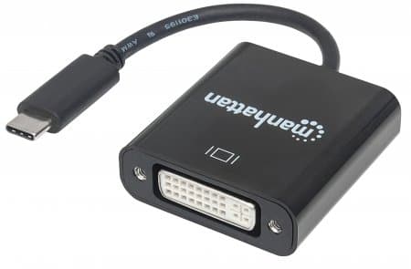 Перехідник Intracom Manhattan 152051 USB3.1 Type-CM - DVI F Black