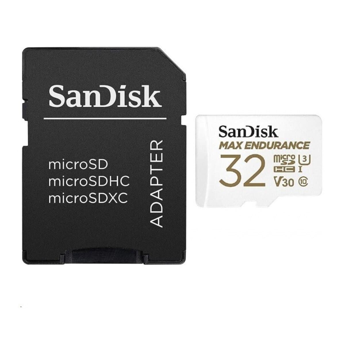 Карта пам'яті SanDisk Max Endurance microSDHC UHS-1 U3 32Gb class 10 V30 100Mb/s adapterSD (SDSQQVR-032G-GN6IA)