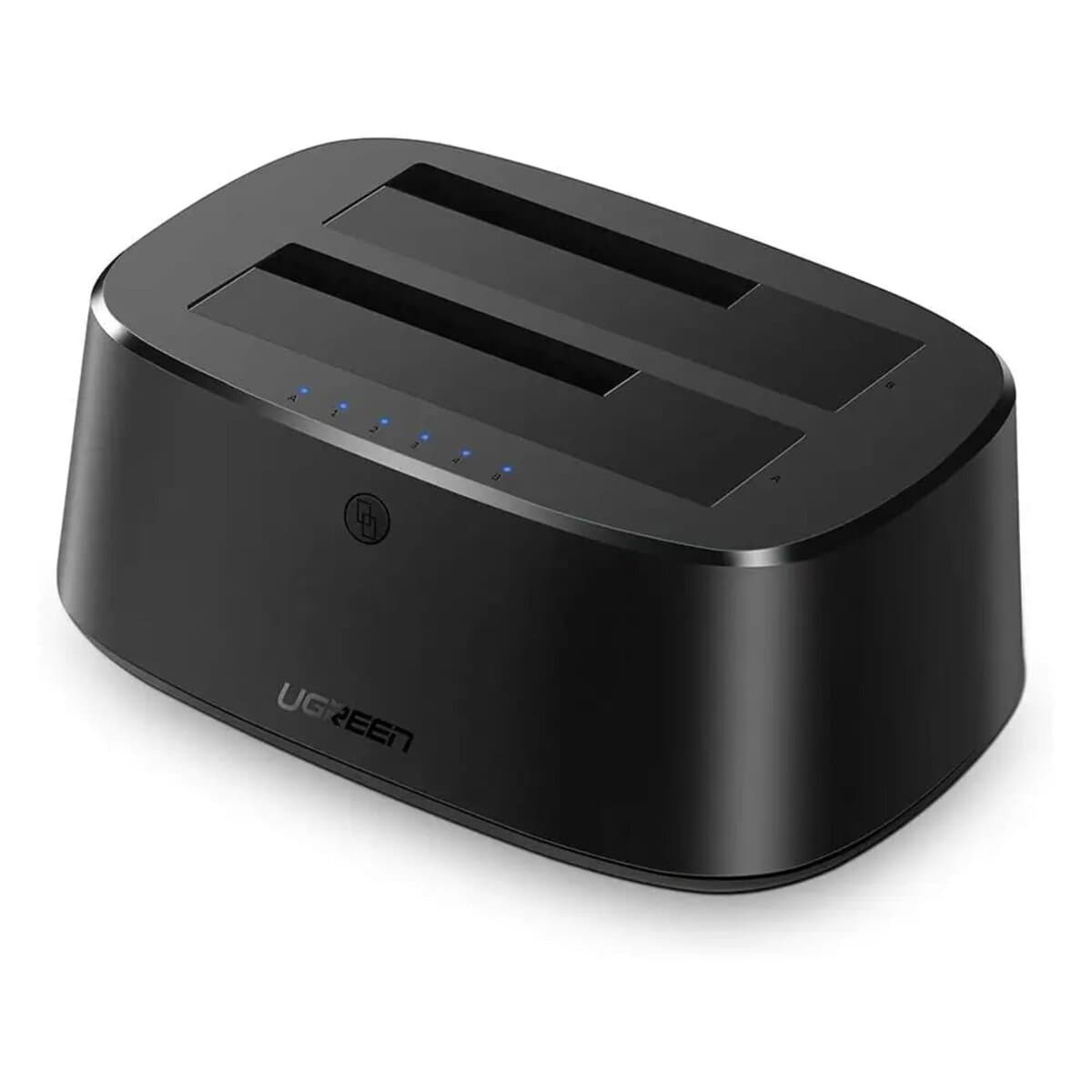 Док-станція хаб UGREEN CM198 USB 3.0 до 2,5/3,5-дюймового SATA Dual-Bay Hard Drive Duplicator/Cloner EU Black (UGR-50857)