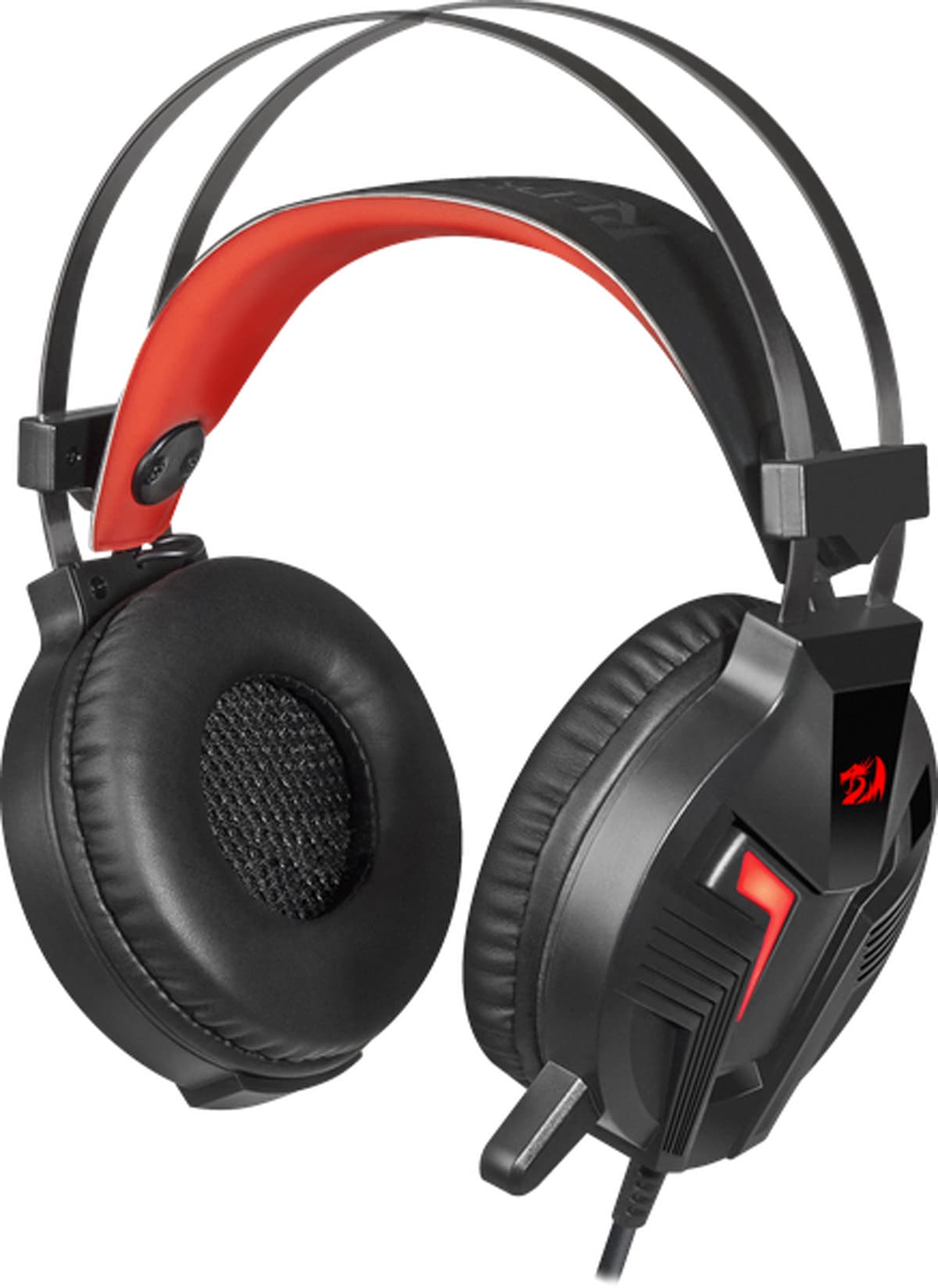 Провідні ігрові навушники гарнітура Redragon Memecoleous jack 3.5 Black-Red