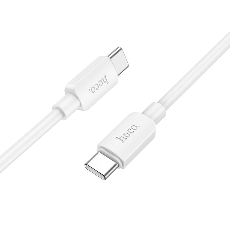 Кабель HOCO X96 Hyper 60W fast charging data cable Type-C to Type-C 1m 3A White