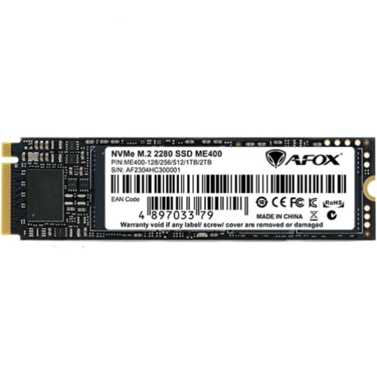 Твердотельный накопитель SSD AFox ME400 1Tb M.2 2280 PCIe NVMe Gen 4x4 3D TLC NAND Retail (ME400-1024GQN)