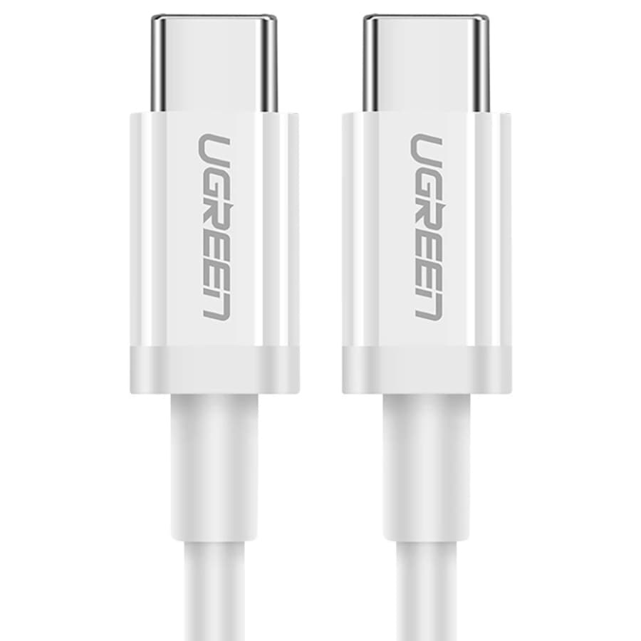 Кабель UGREEN US264 USB 2.0 Type-C to Type-C 1м 18W ABS Cover White (60518)