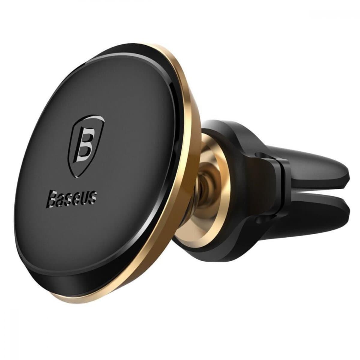 Тримач для телефона автотримач Baseus Magnetic Air Vent Car Mount Holder Black-Gold (SUGX-A0V)