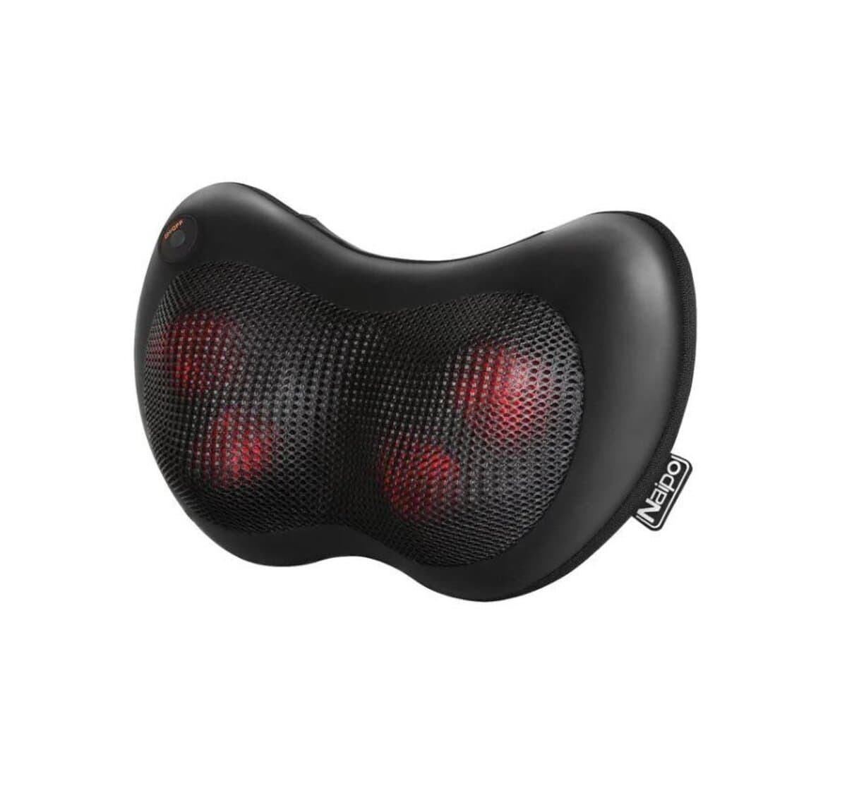 Масажна подушка NAIPO MGP-129A Shiatsu Pillow Massager з підігрівом для спини та шиї Black (MGP-129A)