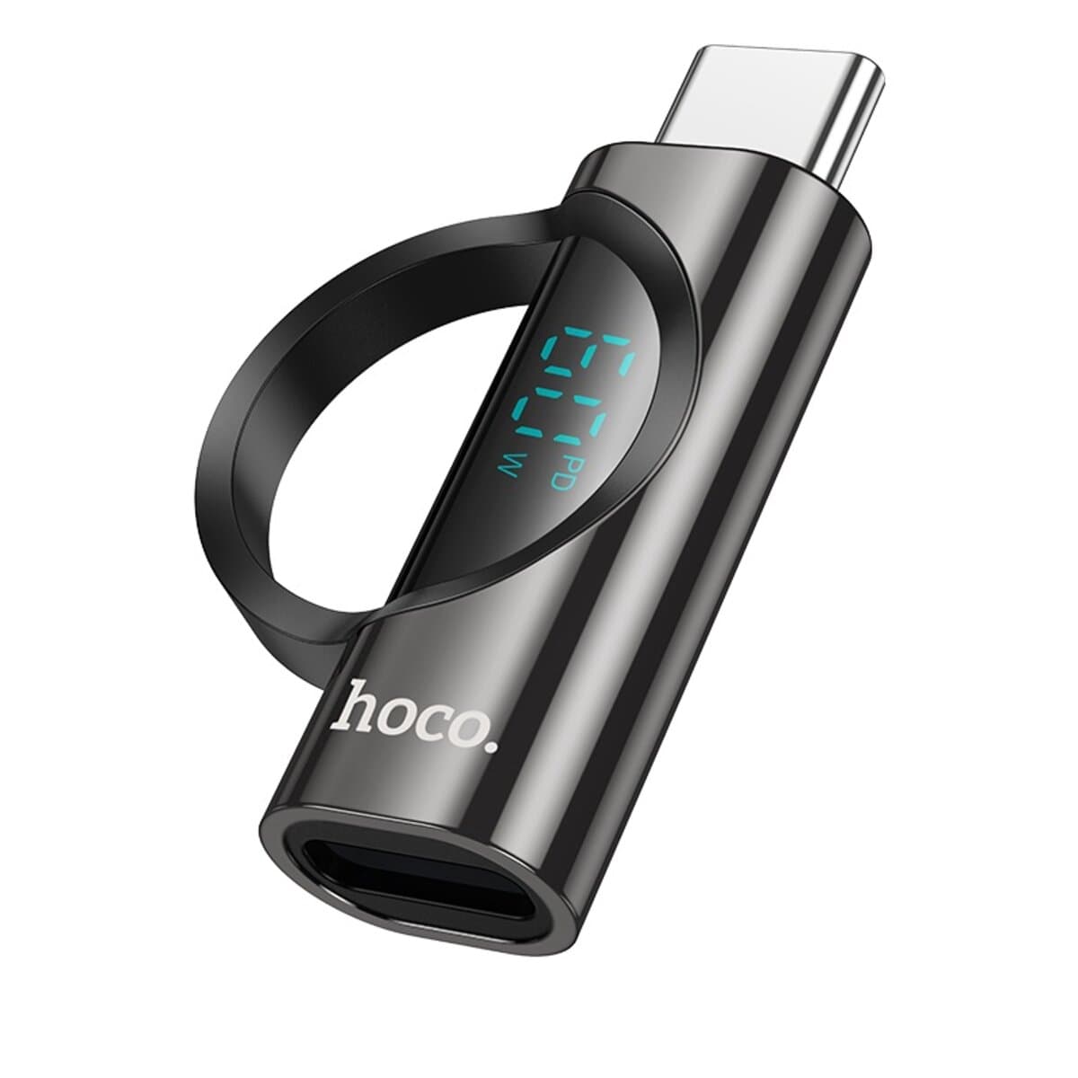 Перехідник адаптер HOCO UA32A Type-C male to Lightning female display adapter Black