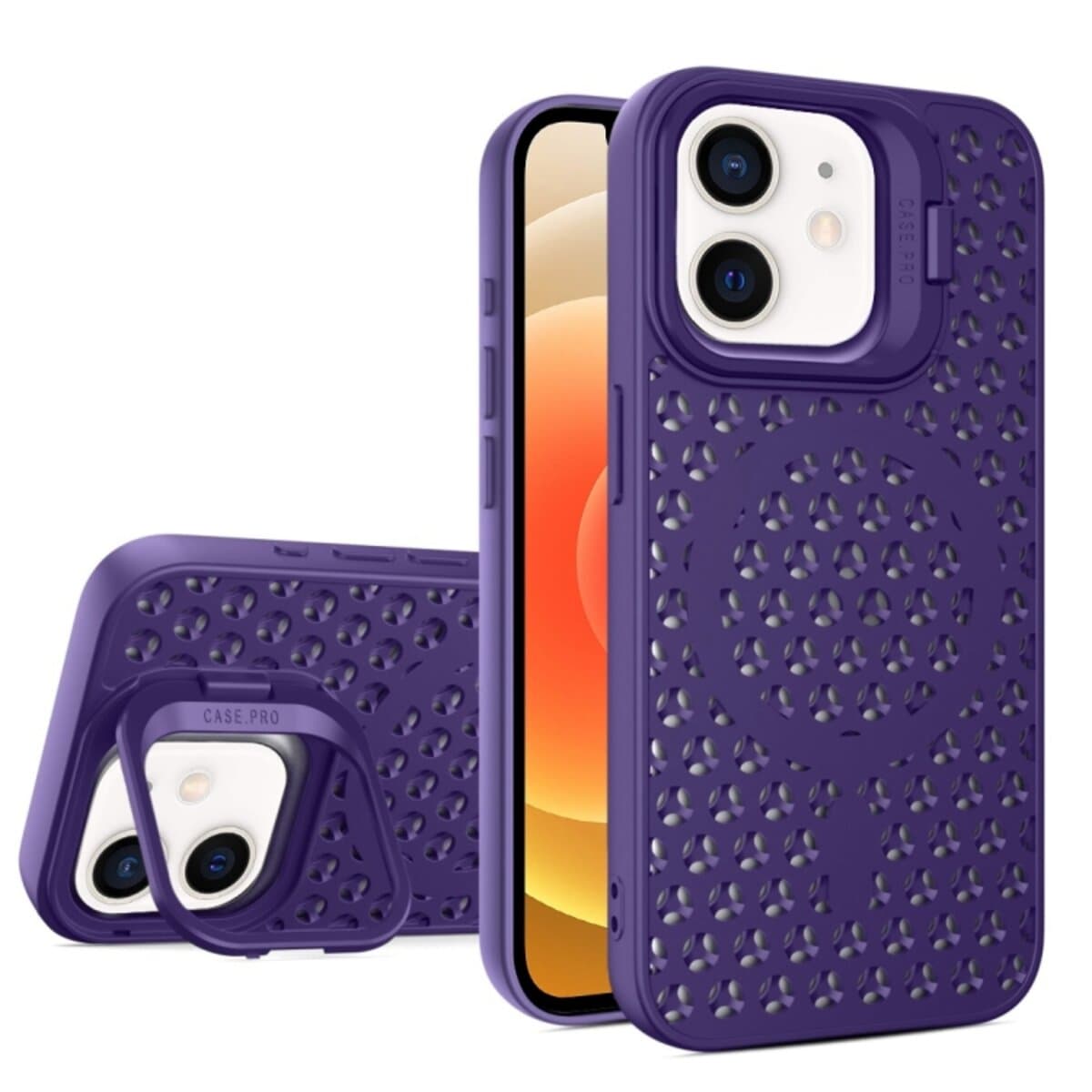 Защитный чехол-накладка Cosmic Grater Stand для Apple iPhone 12/12 Pro Purple (GRASTiP12Purple)