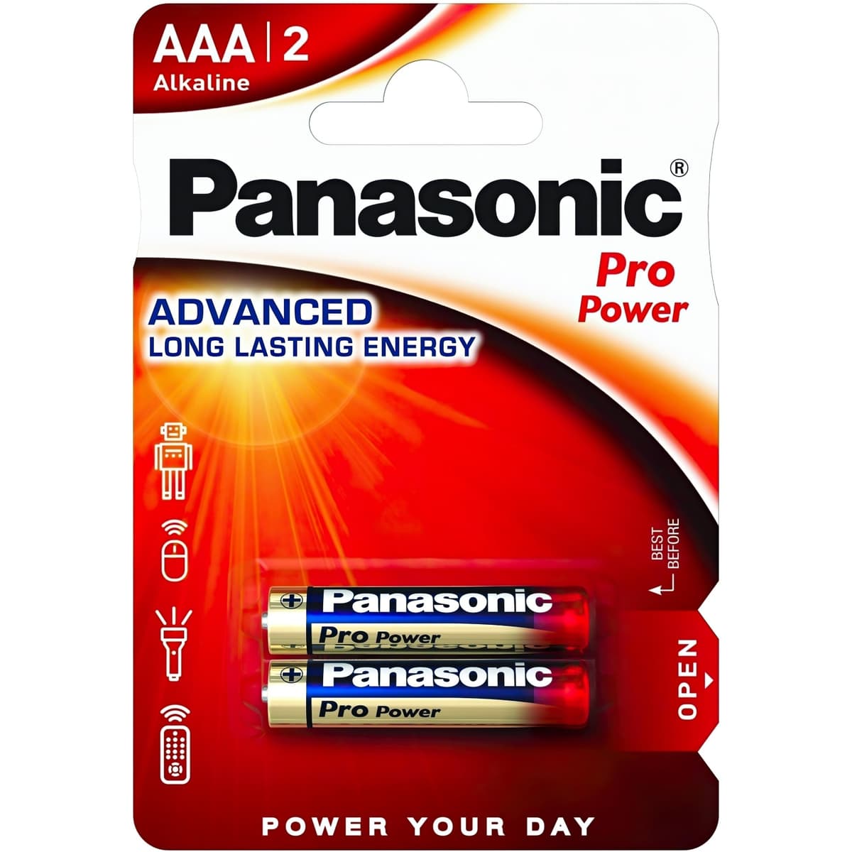 Батарейка Panasonic PRO POWER лужна AAA 1.5В 2 шт (LR03XEG/2BP)