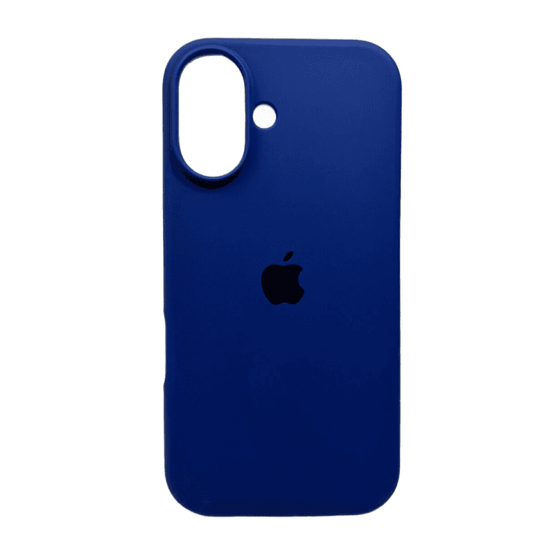 Защитный чехол-накладка Silicone Full Case AA Open Cam для Apple iPhone 16 Navy Blue (FullOpeAAi16-39)