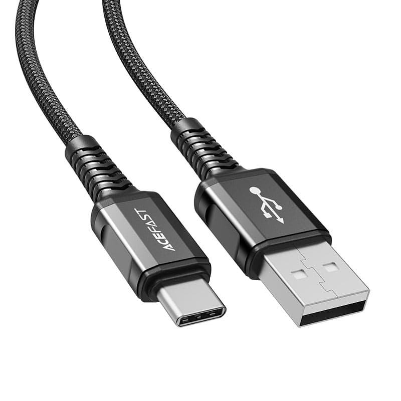 Кабель ACEFAST C1-04 USB to Type-C 3A 1.2m nylon aluminum connectors Black