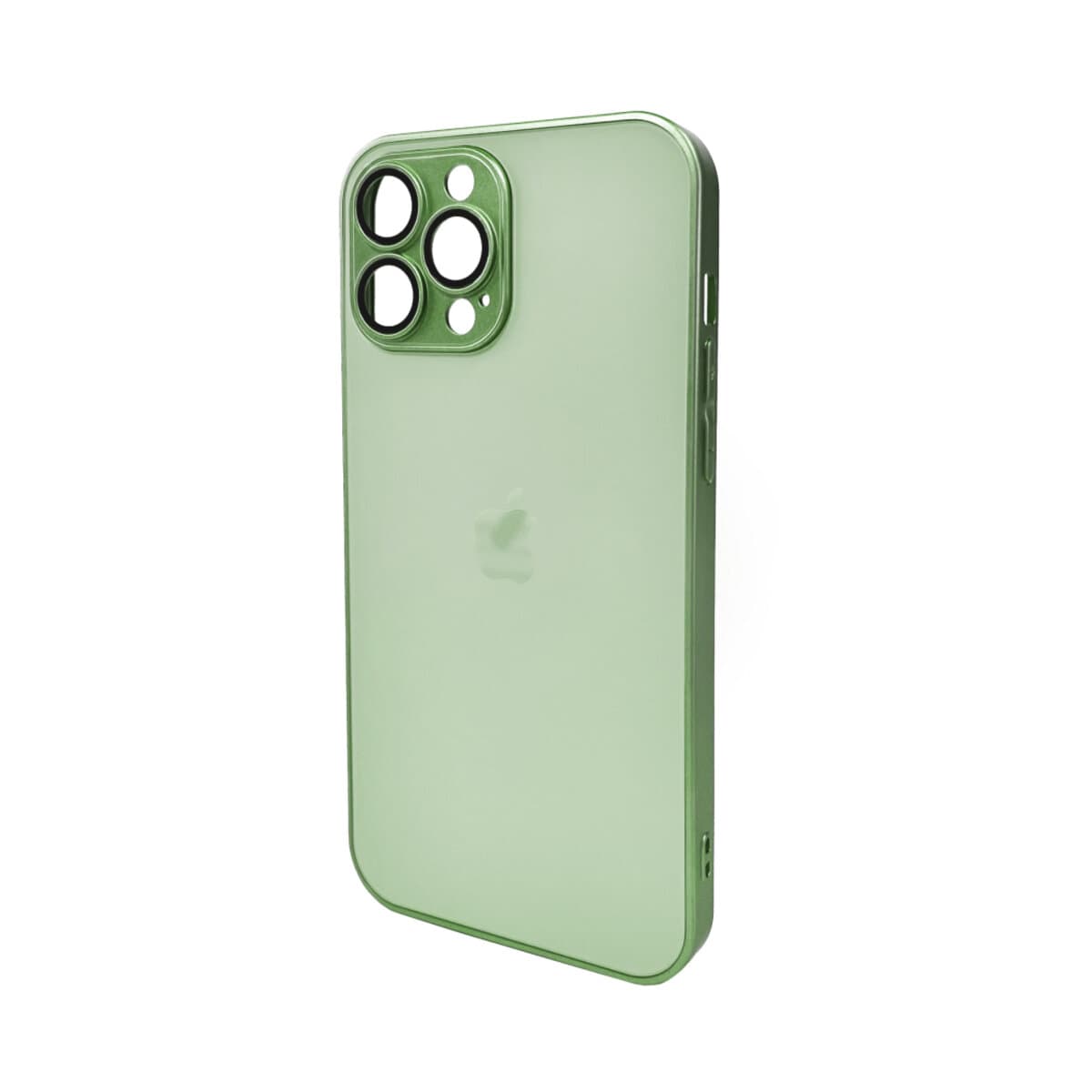 Защитный чехол-накладка AG Glass Matt Frame Color Logo для Apple iPhone 13 Pro Max Light Green (AGMattFrameiP13PMLGreen)