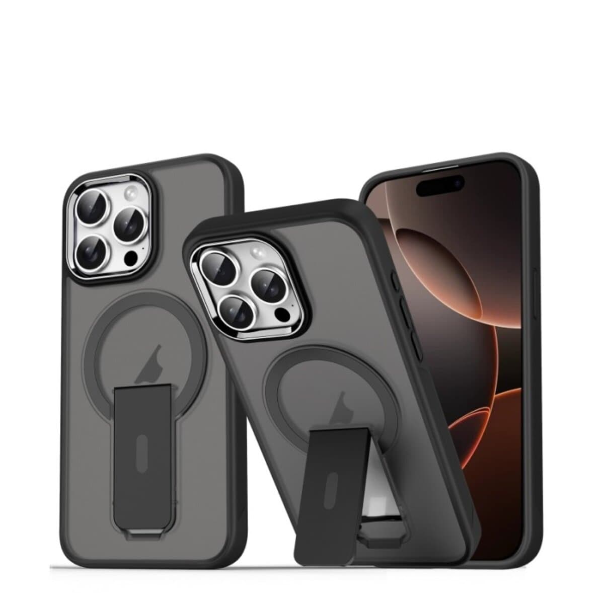 Защитный чехол-накладка Cosmic Magnetic Stand для Apple iPhone 16 Pro Black (MagStand16PBlack)