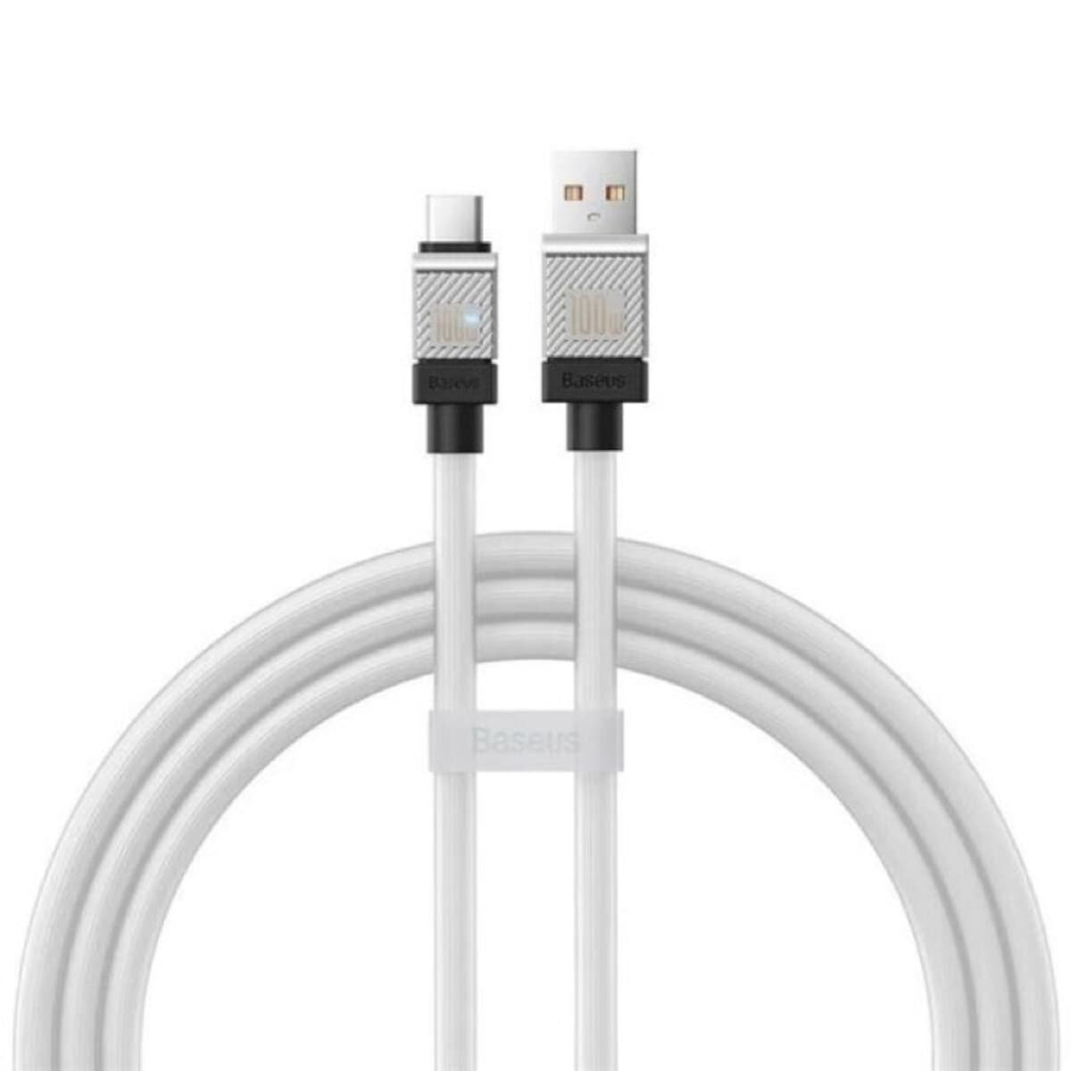 Кабель Baseus CoolPlay Series Fast Charging Cable USB to Type-C 100W 2m White (CAKW000702)