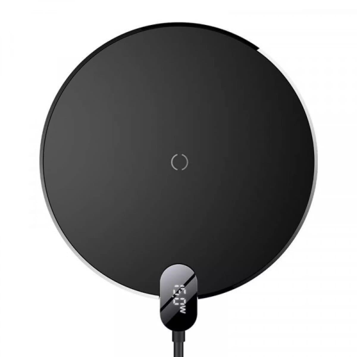 Беспроводное зарядное устройство QI Baseus Digital LED Display Gen 2 Wireless Charger 15W 1.5м Black (CCED000001)