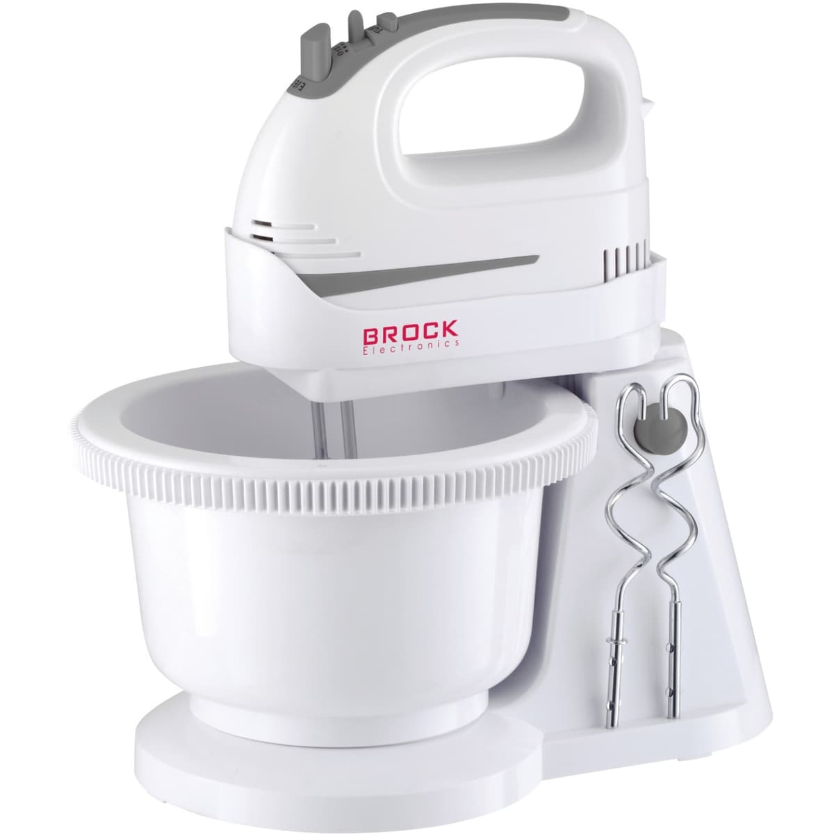 Стаціонарний міксер BROCK HMB 3009 WH 300Вт 2л 5 швидкостей турбо режим White (HMB 3009 WH)