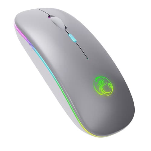 Бездротова мишка iMice E-1300 2.4ГГц Bluetooth 1600dpi RGB Grey (534954)