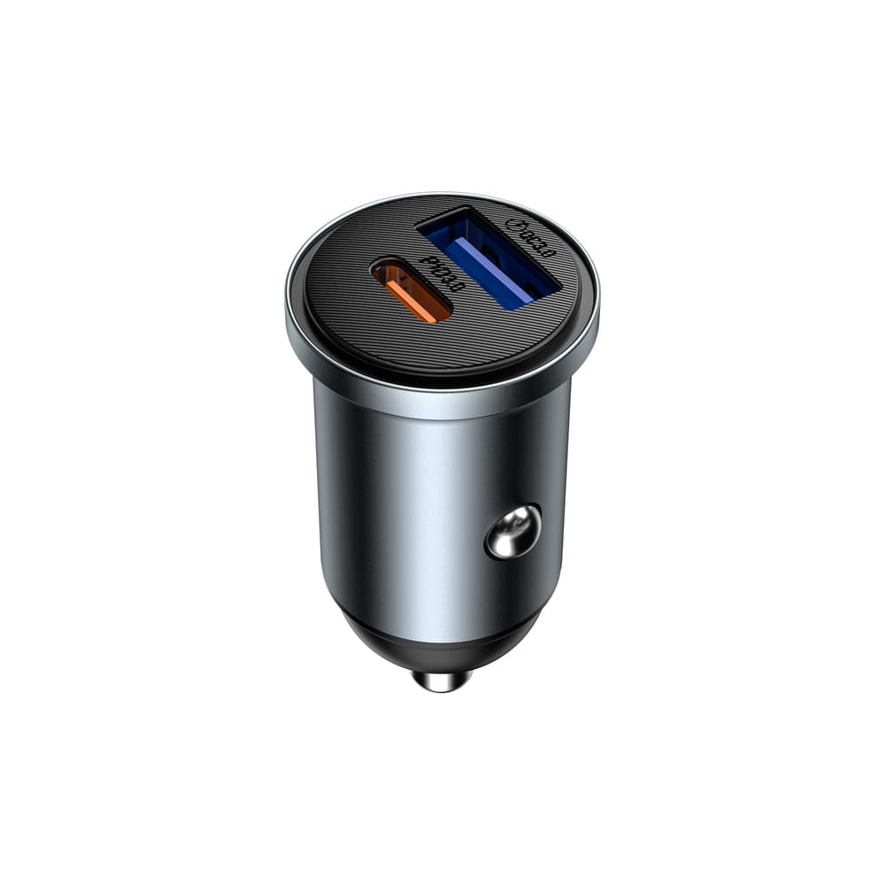 Автомобильное зарядное устройство WIWU Wi-CC030 35W Nano Lite A+C 3A Fast Car Charger Grey