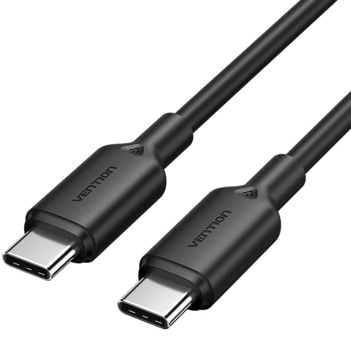 Кабель Vention USB 2.0 Type-C M to Type-C M 1m 60W Nickel-Plated Black (TRCBF)